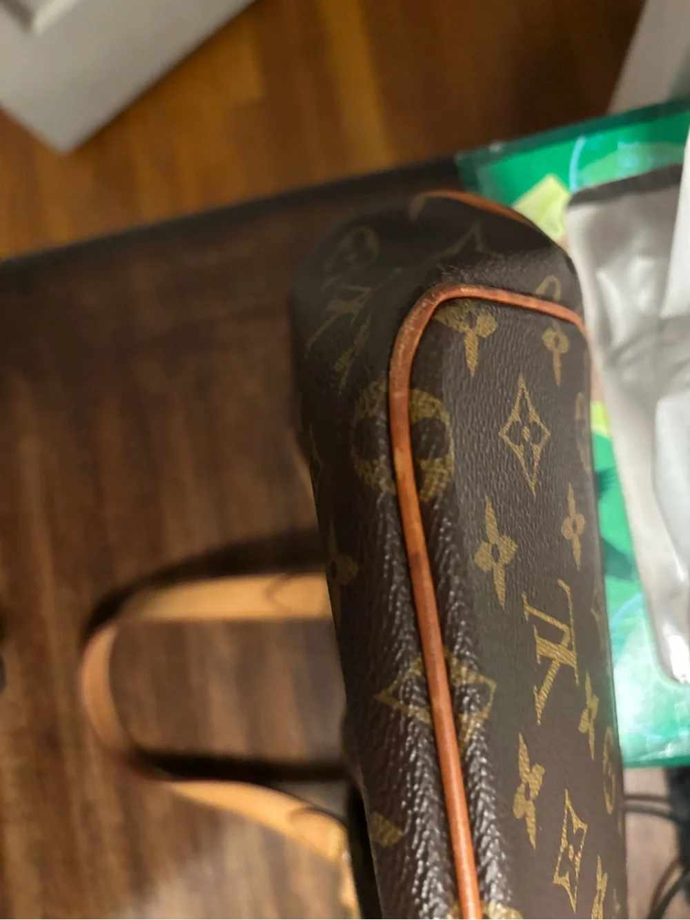 Louis Vuitton Monogram Palermo PM Tote with Vachetta Leather Trim and Strap